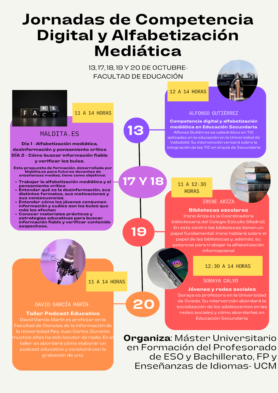 Jornadas de Competencia Digital y Alfabetización Mediática 13 al 20 de octubre